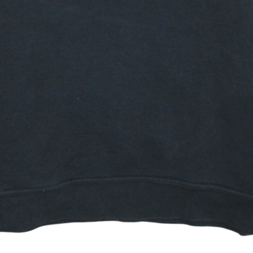Nike Women Black L Pullover Hoodie Sweatshirt Logo Cotton Blend