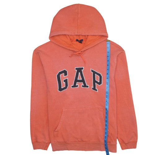GAP Women’s Orange Pullover Hoodie L Logo Graphic Casual Fleece