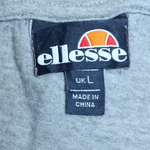 Ellesse Men's Grey Logo Crew Neck Short Sleeve T-Shirt Size L