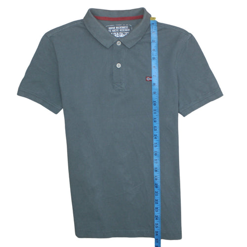 Napapijri Men's Blue Cotton Short Sleeve Polo Shirt M