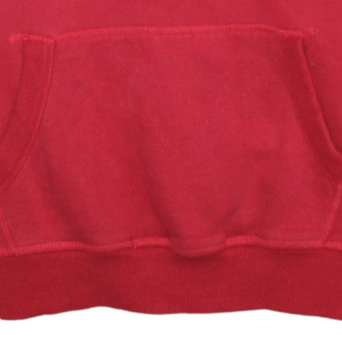 Superdry Womens Red Pullover Hoodie Size M Cotton Blend