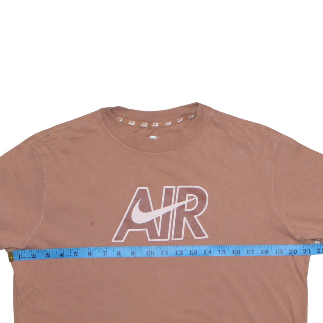 Nike Men's Brown Air Logo Loose Fit Cotton T-Shirt Size S