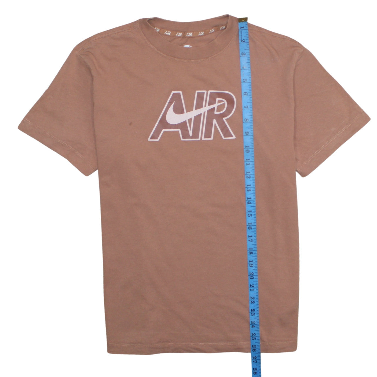 Nike Men's Brown Air Logo Loose Fit Cotton T-Shirt Size S