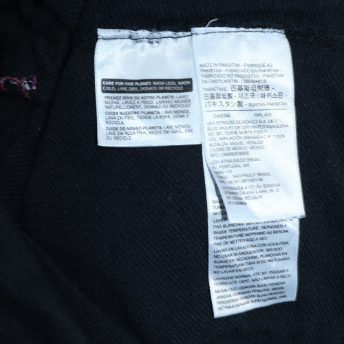 Levi Strauss Men's Black Embroidered Logo Pullover Sweatshirt Size M