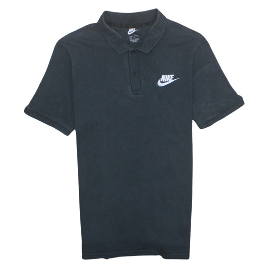 Nike Men's Black Cotton Short Sleeve Polo Shirt Size L