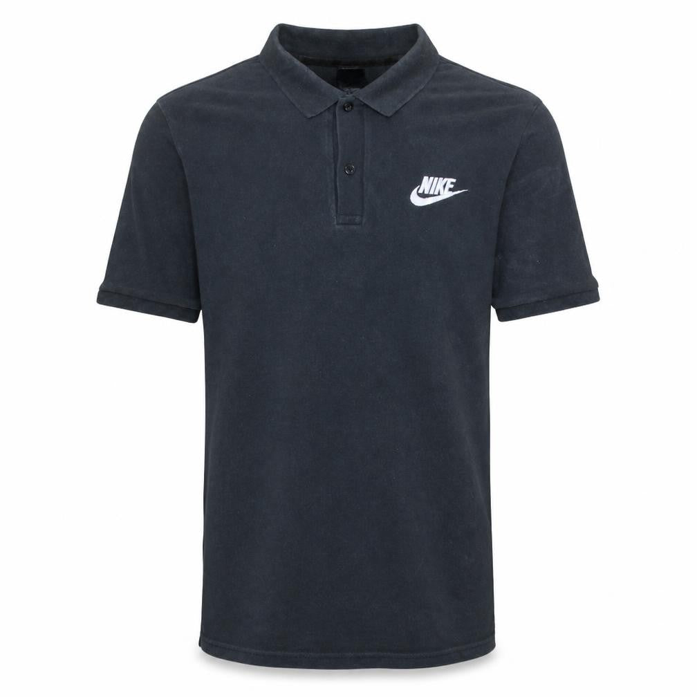 Nike Men's Black Cotton Short Sleeve Polo Shirt Size L