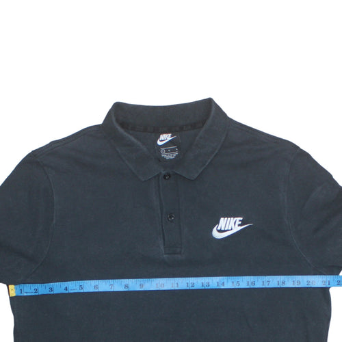 Nike Men's Black Cotton Short Sleeve Polo Shirt Size L