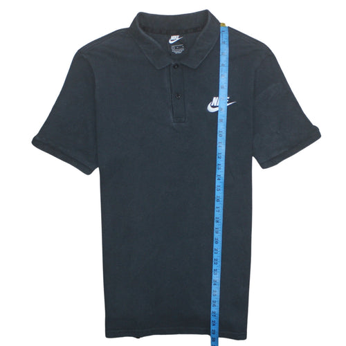 Nike Men's Black Cotton Short Sleeve Polo Shirt Size L