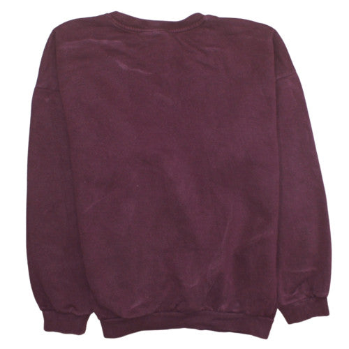 Adidas Women's Burgundy Crew Neck Sweatshirt Size 10 Cotton Blend