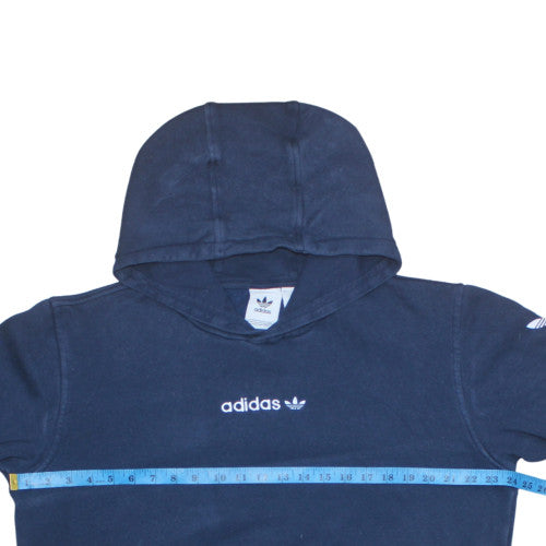Adidas Men's Blue Pullover Hoodie M Logo Fleece Sportswear