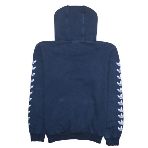 Adidas Men's Blue Pullover Hoodie M Logo Fleece Sportswear