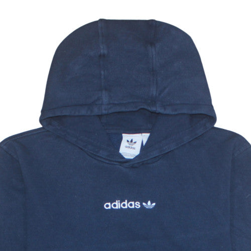 Adidas Men's Blue Pullover Hoodie M Logo Fleece Sportswear