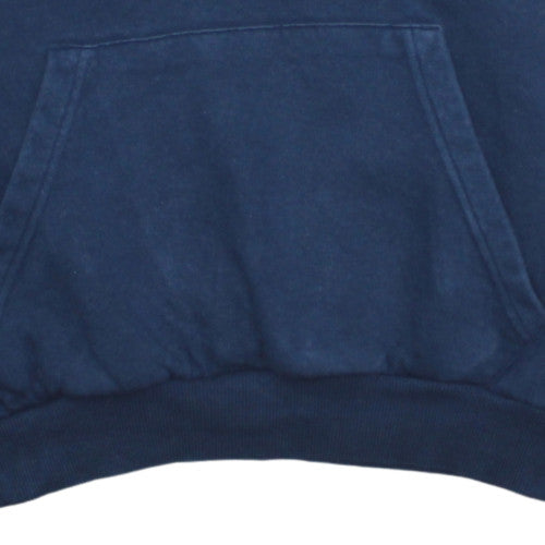 Adidas Men's Blue Pullover Hoodie M Logo Fleece Sportswear