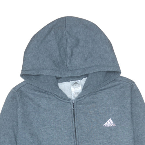 Adidas Womens Grey Full Zip Hoodie 3XL Hooded Casual Sweatshirt