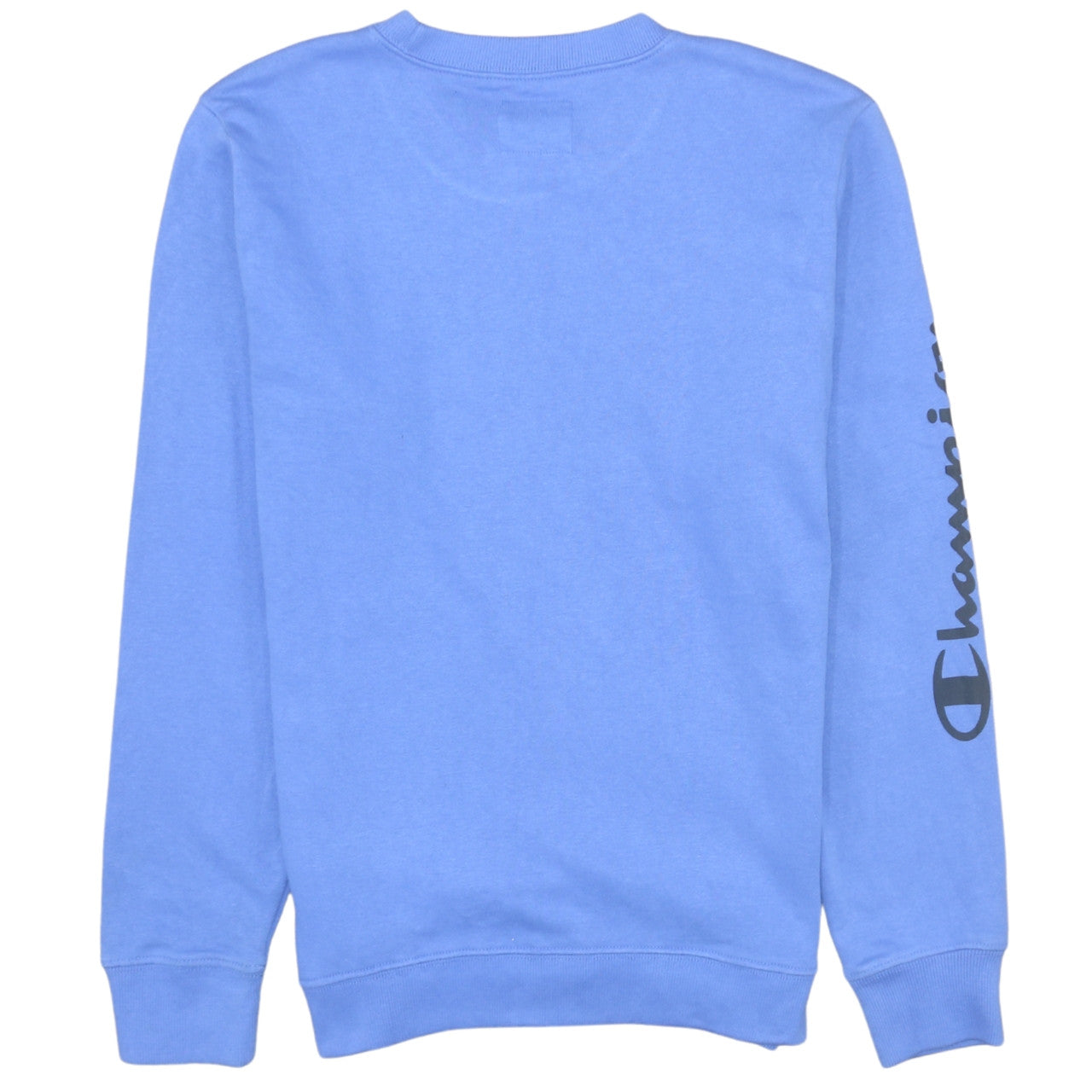 Champion Women's Blue Crew Neck Sweatshirt Size L Logo Print
