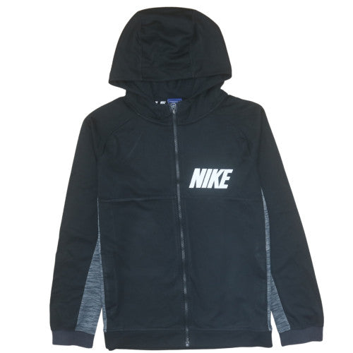 Nike Boys Black Full Zip Hoodie XL 13-15 Years Hooded Sweatshirt