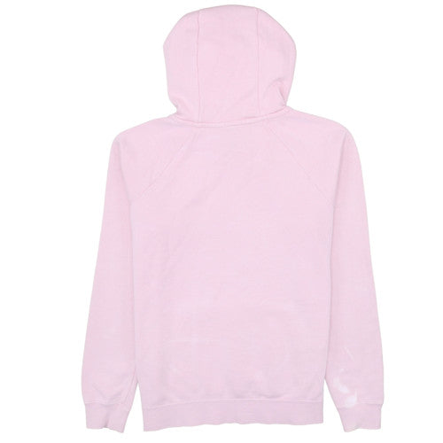 Nike Womens Pink Pullover Hoodie Small Cotton Blend Logo Sweatshirt