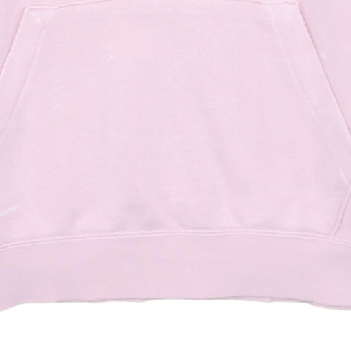 Nike Womens Pink Pullover Hoodie Small Cotton Blend Logo Sweatshirt