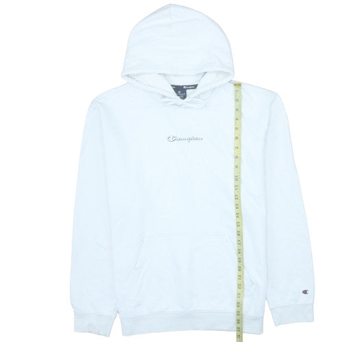 Champion Men's White Pullover Hoodie XL Regular Fit Fleece Logo