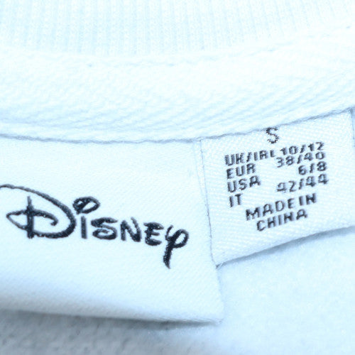 Primark Disney Women White Stitch Sweatshirt UK 10/12 Pullover Crew Neck