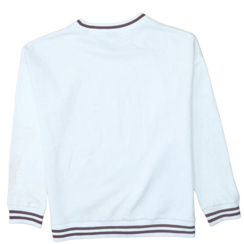 Disney Womens White Mickey Mouse Authentic Sweatshirt Size 12-14