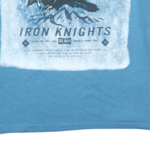 Jean Pascale Men’s Blue Graphic Eagle Crew Neck T-Shirt Size L