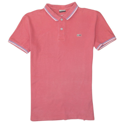 Napapijri Mens Pink Short Sleeve Slim Fit Polo Shirt Size L