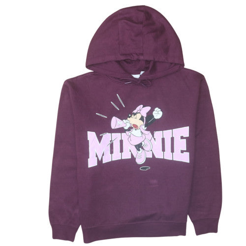 Disney Primark Women Burgundy Hoodie Minnie Small 10/12 Pullover Sweatshirt