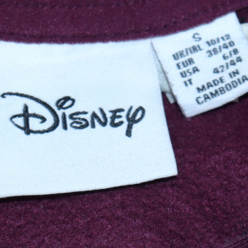 Disney Primark Women Burgundy Hoodie Minnie Small 10/12 Pullover Sweatshirt
