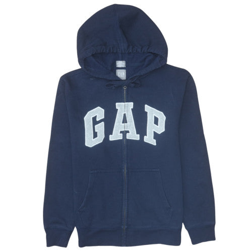GAP Women's Navy Blue Full Zip Hoodie Small Cotton Blend Classic Fit