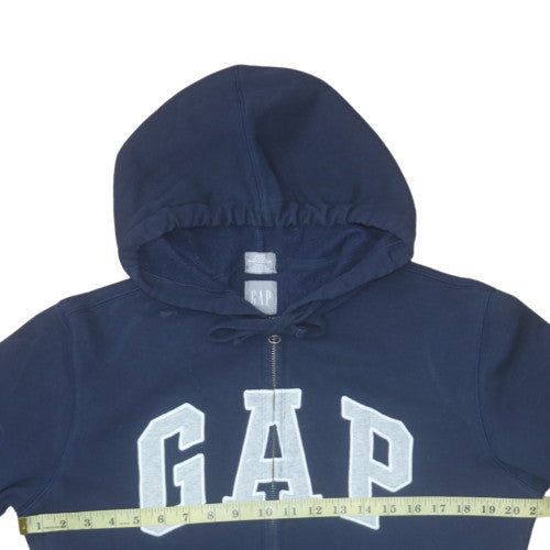 GAP Women's Navy Blue Full Zip Hoodie Small Cotton Blend Classic Fit