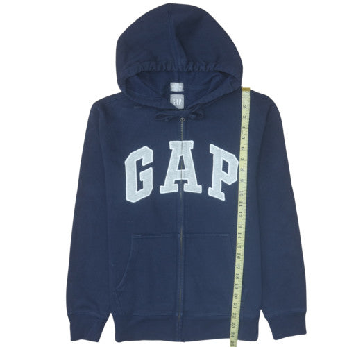 GAP Women's Navy Blue Full Zip Hoodie Small Cotton Blend Classic Fit