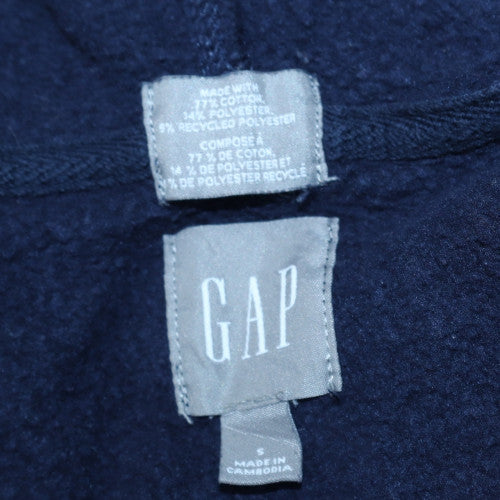 GAP Women's Navy Blue Full Zip Hoodie Small Cotton Blend Classic Fit