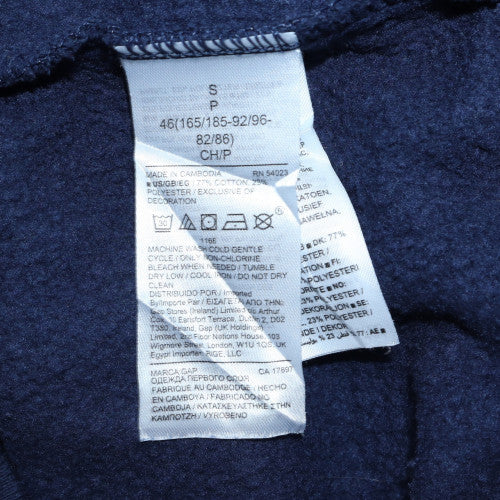 GAP Women's Navy Blue Full Zip Hoodie Small Cotton Blend Classic Fit