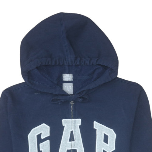 GAP Women's Navy Blue Full Zip Hoodie Small Cotton Blend Classic Fit