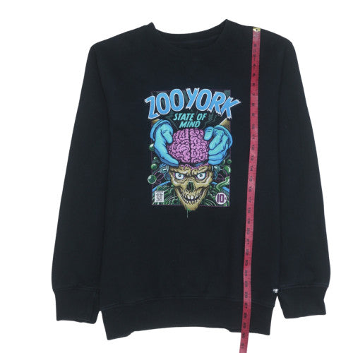 Zoo York Mens Black Graphic Print Pullover Sweatshirt XXL