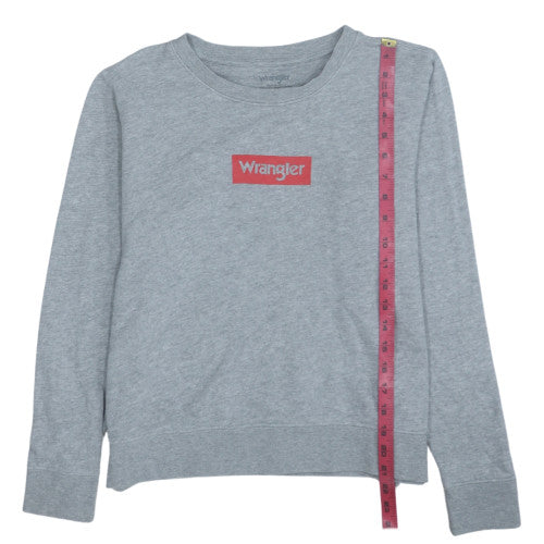 Wrangler Men's Grey Logo Crew Neck Sweatshirt Size M