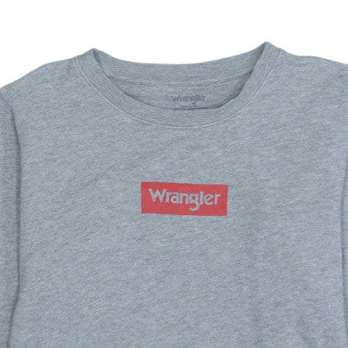 Wrangler Men's Grey Logo Crew Neck Sweatshirt Size M