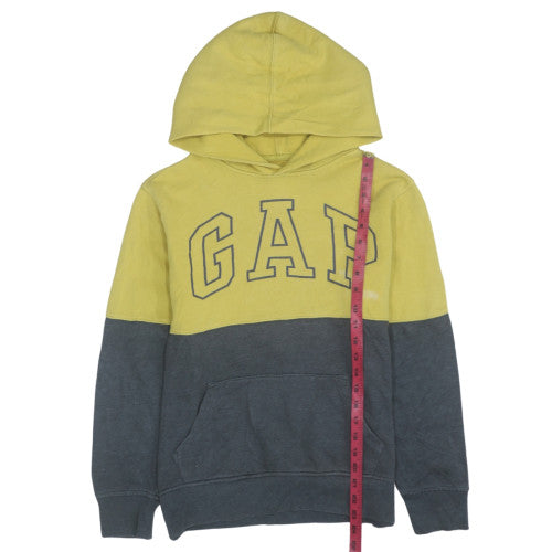 GAP Kids Boys Yellow & Grey Pullover Hoodie XXL Cotton Blend Sweatshirt