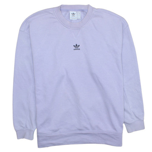 Adidas Women Lavender Crew Neck Sweatshirt UK 10 Cotton Blend