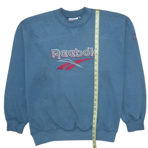 Reebok Mens Blue XL Pullover Sweatshirt Vintage 90s Sportswear