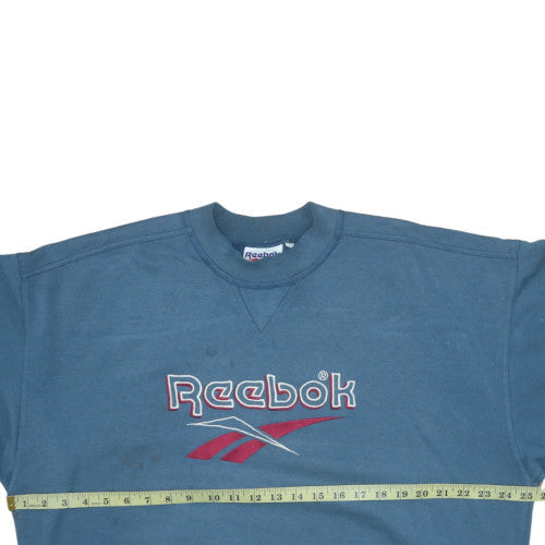 Reebok Mens Blue XL Pullover Sweatshirt Vintage 90s Sportswear