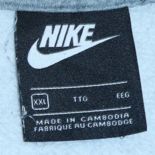 Nike Women Grey Pullover Hoodie XXL Cotton Blend Casual Lined