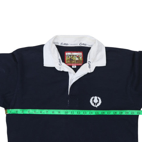 Cotton Traders Men's Blue Rugby Style Pullover Sweatshirt M