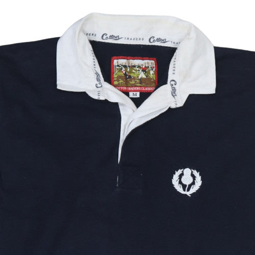 Cotton Traders Men's Blue Rugby Style Pullover Sweatshirt M