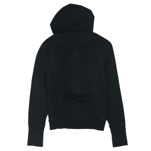 Puma Men's Black Hooded Bomber Jacket Size M Cotton Blend