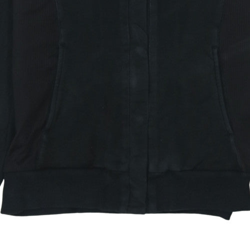 Puma Men's Black Hooded Bomber Jacket Size M Cotton Blend