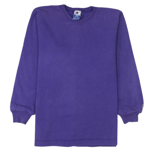 Champion Men's Purple Pullover Sweatshirt Fleece Medium Crew Neck