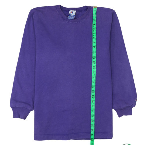 Champion Men's Purple Pullover Sweatshirt Fleece Medium Crew Neck