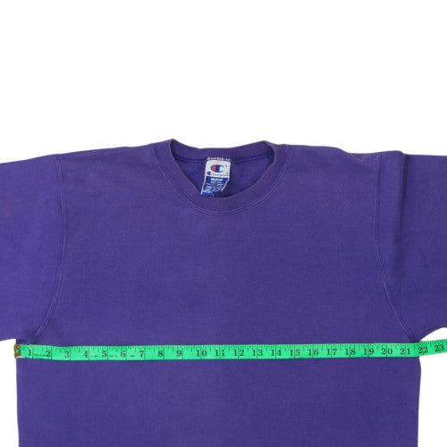 Champion Men's Purple Pullover Sweatshirt Fleece Medium Crew Neck